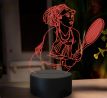 Beling 3D lampa,Naomi Osaka, 16 farebná SXZ12