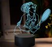 Beling 3D lampa,Naomi Osaka, 16 farebná SXZ12