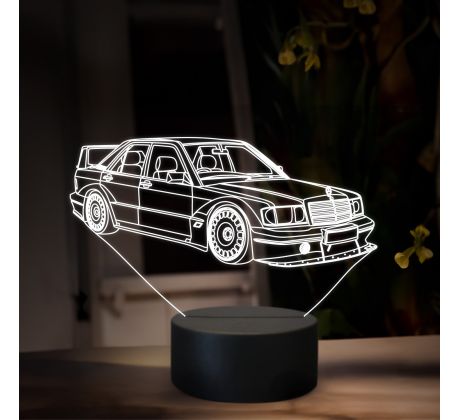 Beling 3D lampa, Mercedes 190E, 16 farebná O28