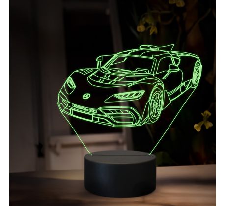 Beling 3D lampa, Mercedes AMG GT one, 16 farebná O30