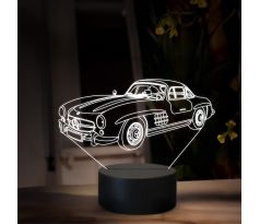 Beling 3D lampa, Mercedes 300SL Gullwing, 16 farebná O31