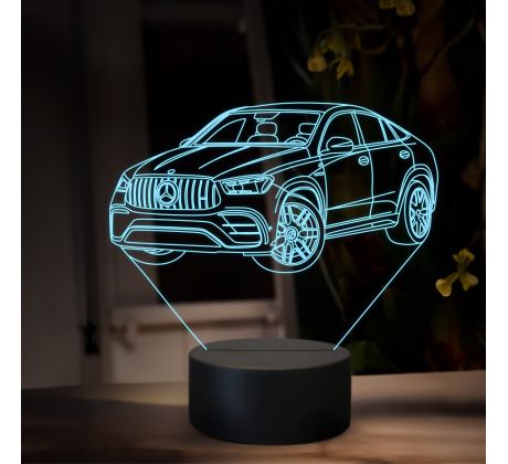 Beling 3D lampa, Mercedes GLE AMG 63, 16 farebná O34