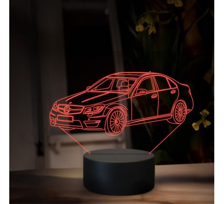 Beling 3D lampa, Mercedes W204 C63, 16 farebná O38