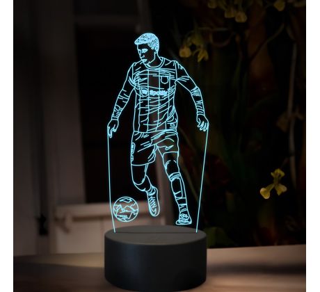 Beling 3D lampa,Robert Lewandowski, 7 farebná TZ21