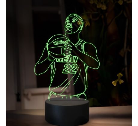 Beling 3D lampa, Jimmy Butler, 16 farebná QX27